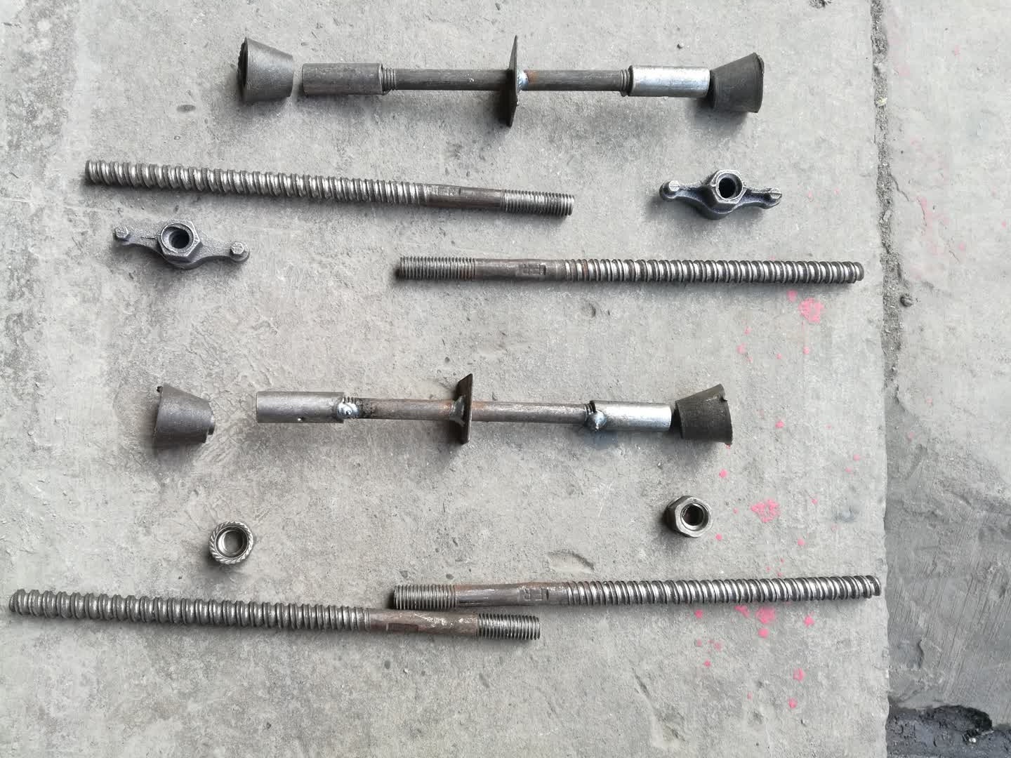 成都三段式止水丝杆可重复使用止水丝杆高强螺帽丝杆螺母木工专用|ms