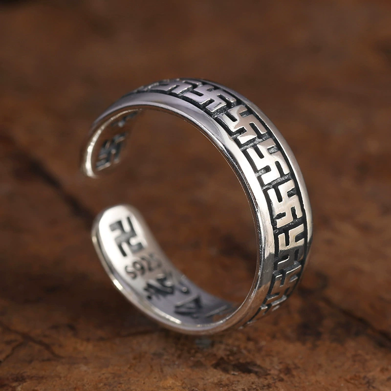 One size retro ring, wholesale, silver 925 sample, simple and elegant design