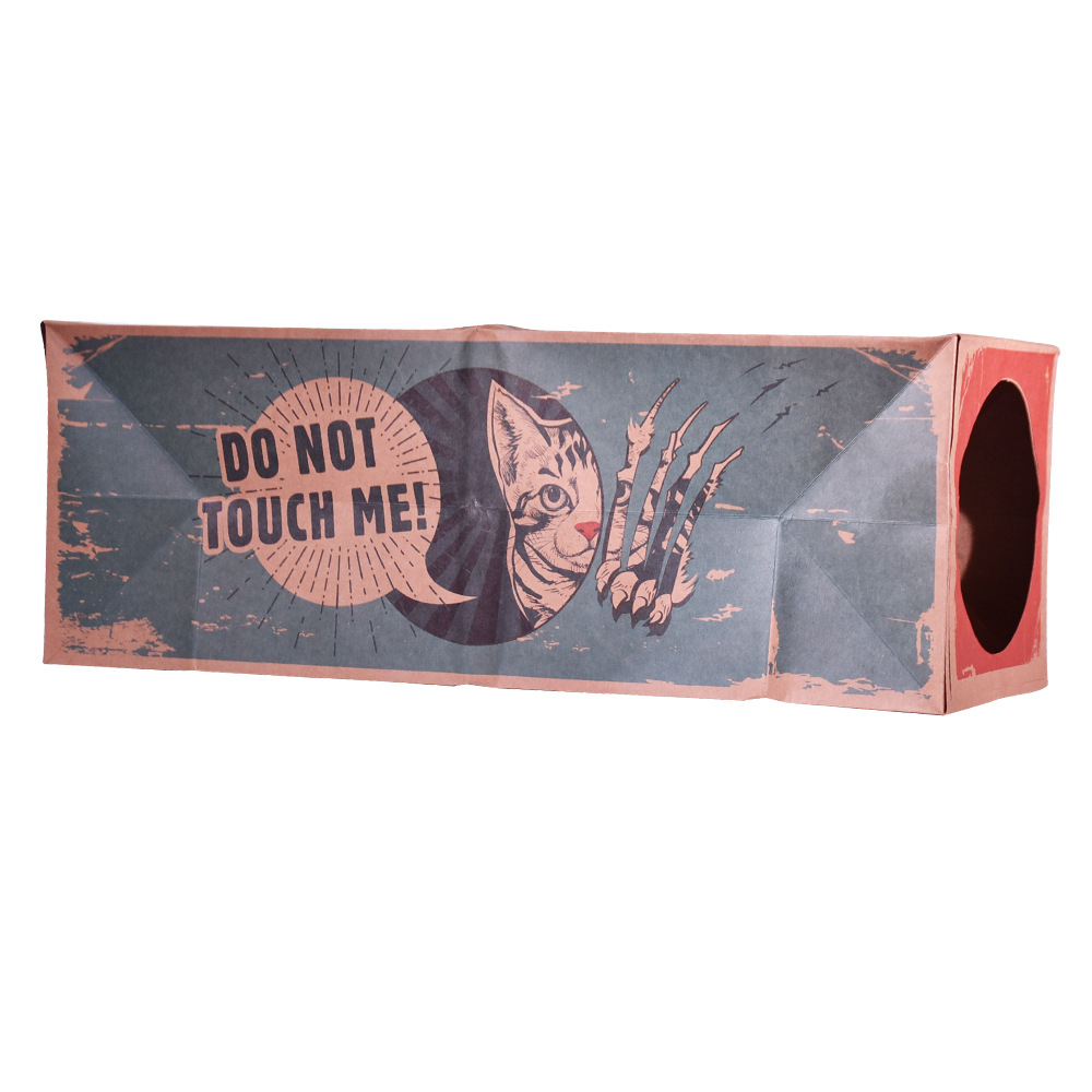 Binuo gato mascotas suministros gato juguetes plegable gato de comercio exterior Túnel de dos canales Amazon papel gato casa