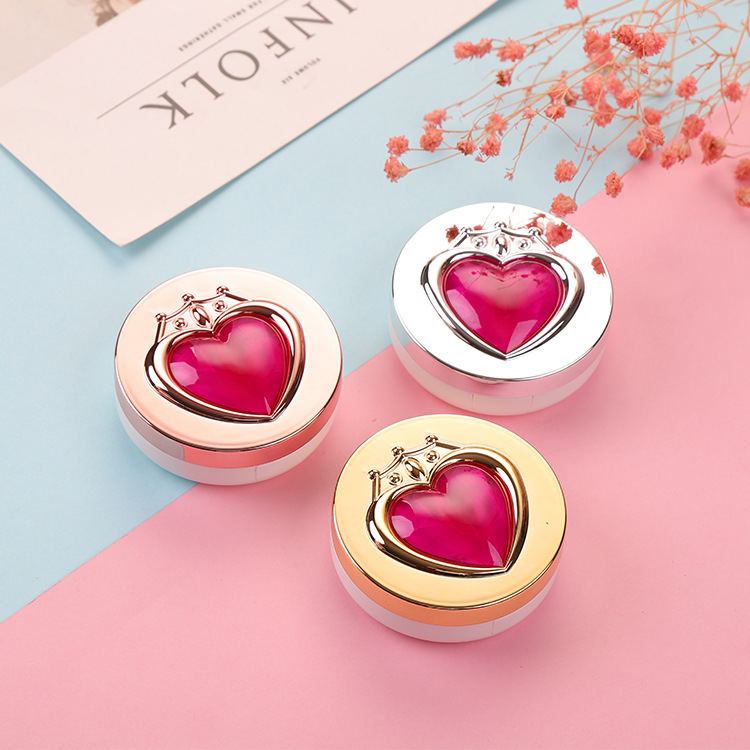 爱心皇冠隐形近视眼镜盒 简约美瞳盒双联盒 伴侣盒隐形眼镜伴侣盒