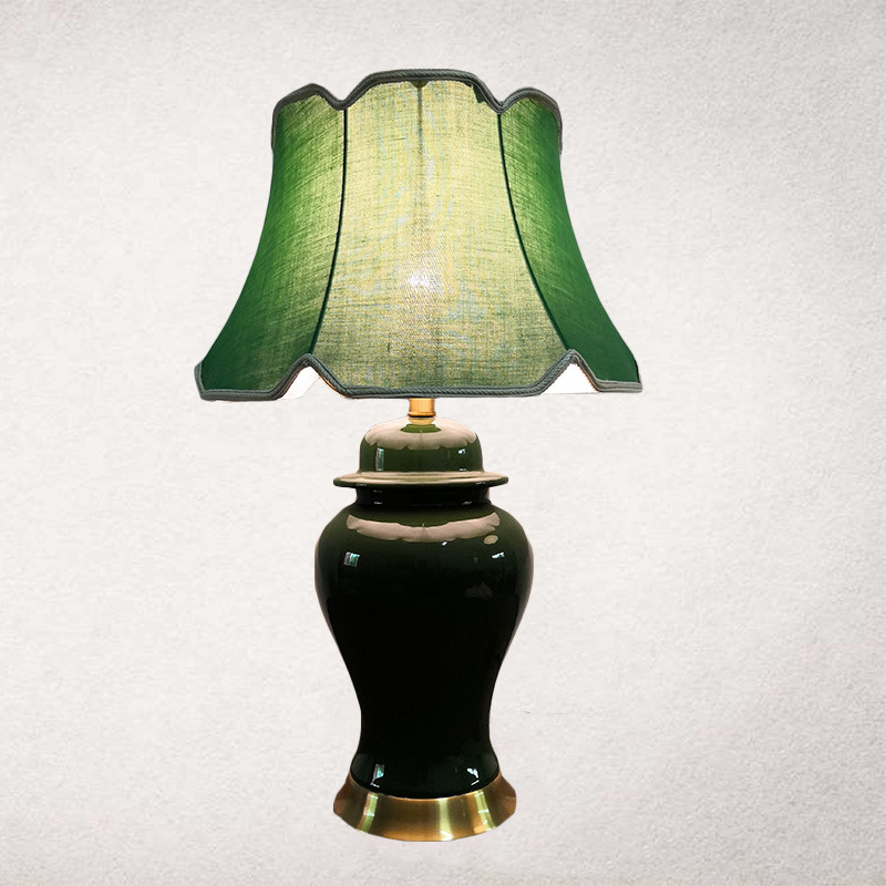 欧式台灯卧室全铜床头灯现代简约创意个性浪漫新中式陶瓷台灯|ms