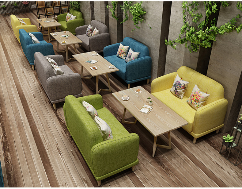 Milk tea shop sofa dessert shop sofa