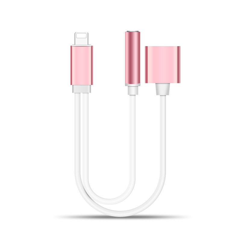Apply to iPhone7 Apple audio frequency Adapter cable Two-in-one ilightning turn 3.5mm Headphone Adapter