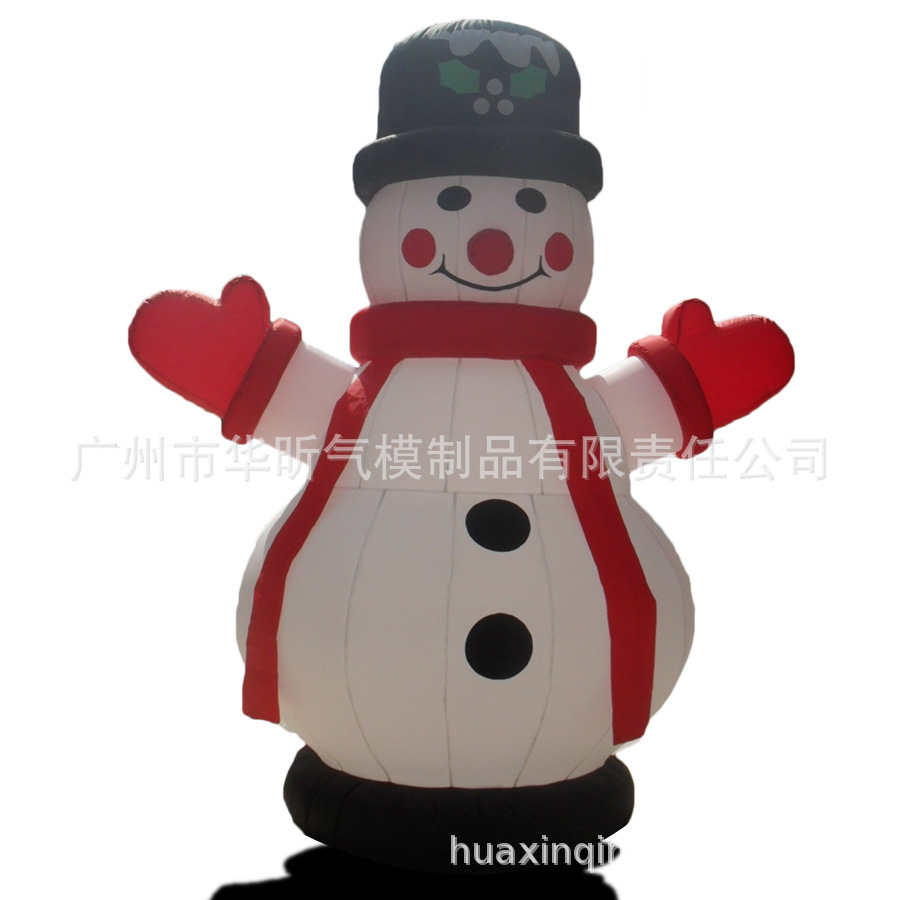 广州华昕圣诞节用品商家酒店圣诞节品充气卡通圣诞充气雪人