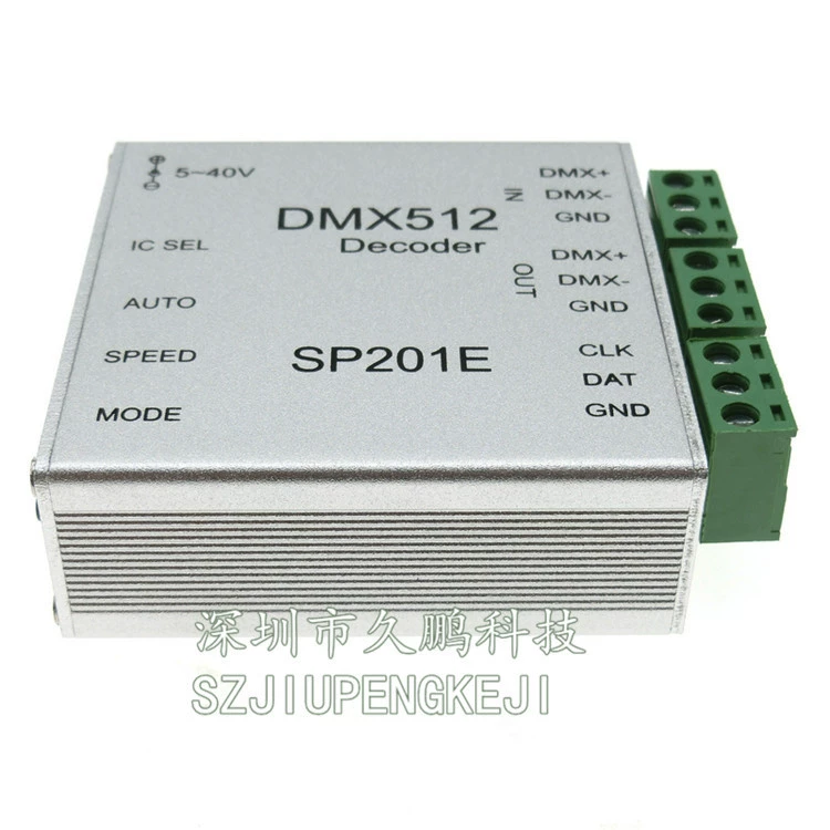 DMX512 декодер LED полноцветной световой планки контроллер SP201E контроллер управление сценическим освещением постоянный поток