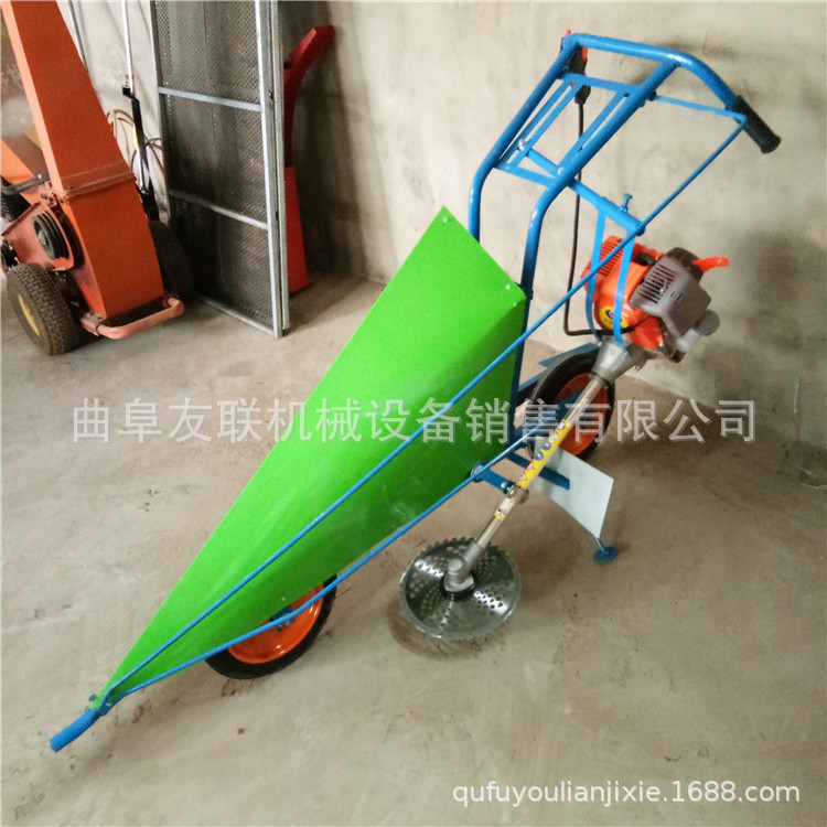 小麦秸秆割晒机 手扶式辣椒黄豆收割机 汽油四冲程秸秆割倒机62