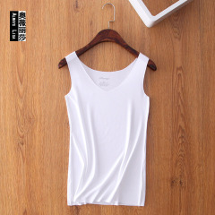 無痕隨心裁剪莫代爾吊帶背心女春夏季大碼修身彈力內外穿uv領韓版
