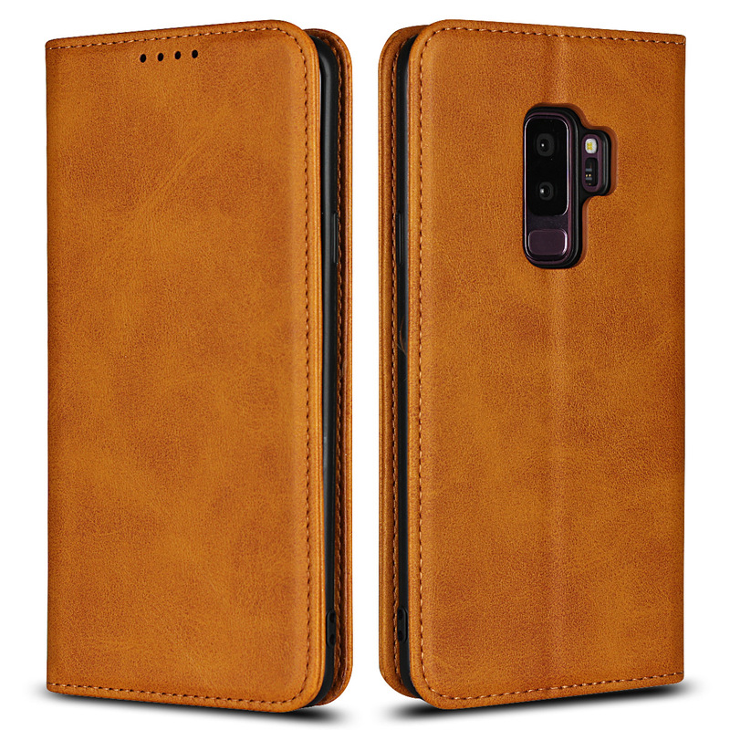 Amazon Explosions Suitable for Samsung S10 Phone Case S9 Plus Protective Case S8 Drop-resistant Calf Pattern Wallet Leather Case