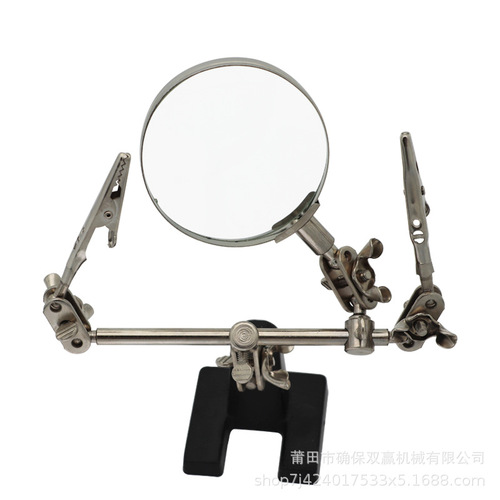 Electric soldering iron welding fixed frame clamp table iron stand table magnifying glass mobile phone repair workbench with LED light