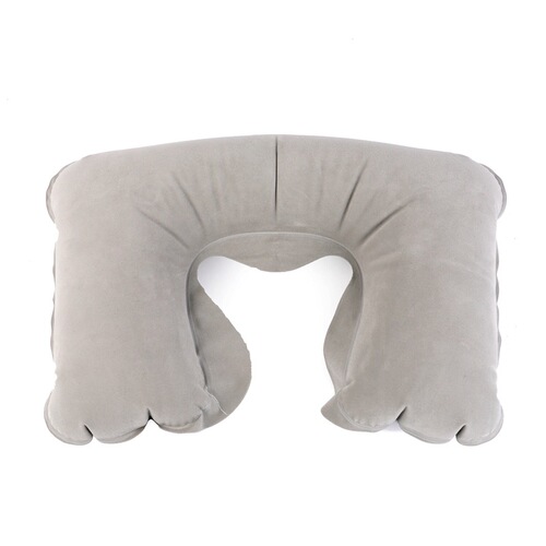 Outdoor sports and leisure U-shaped pillow Inflatable travel pillow PVC flocked U-shaped inflatable pillow Travel aviation neck pillow