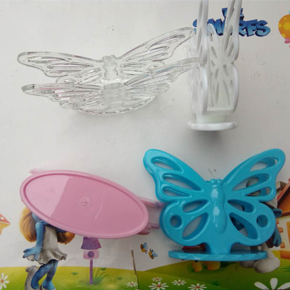 Hotel restaurante suministros de plástico en forma de mariposa caja de pañuelos