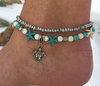 Accessory, turquoise beach ankle bracelet from pearl