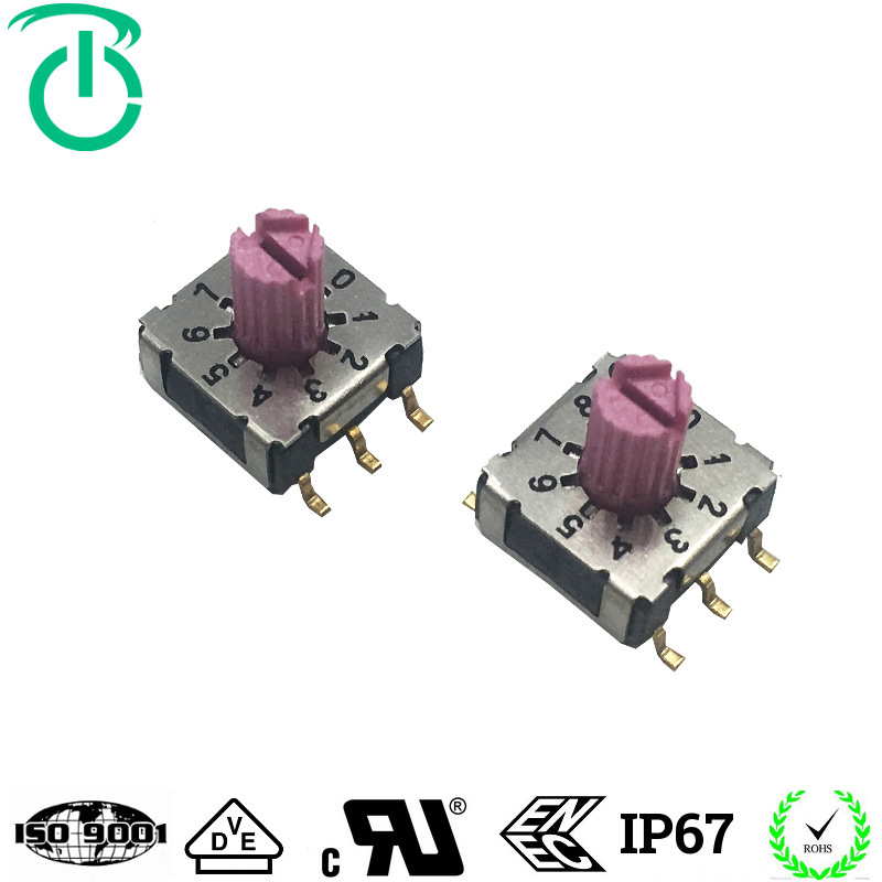 厂家生产7*7直插DIP，贴片SMT,10档16档4档，3对3，4对1旋转开关