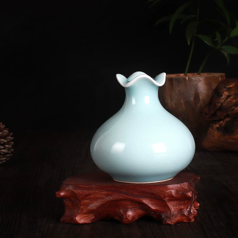 Бутылка с цветком из селадоновой глины, гидрофильная гранатовая бутылка, маленькая ваза