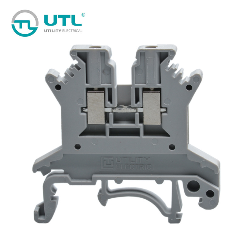 尤提乐JUT1-1.5端子排1.5平方接线柱螺丝连接导轨安装接线端子
