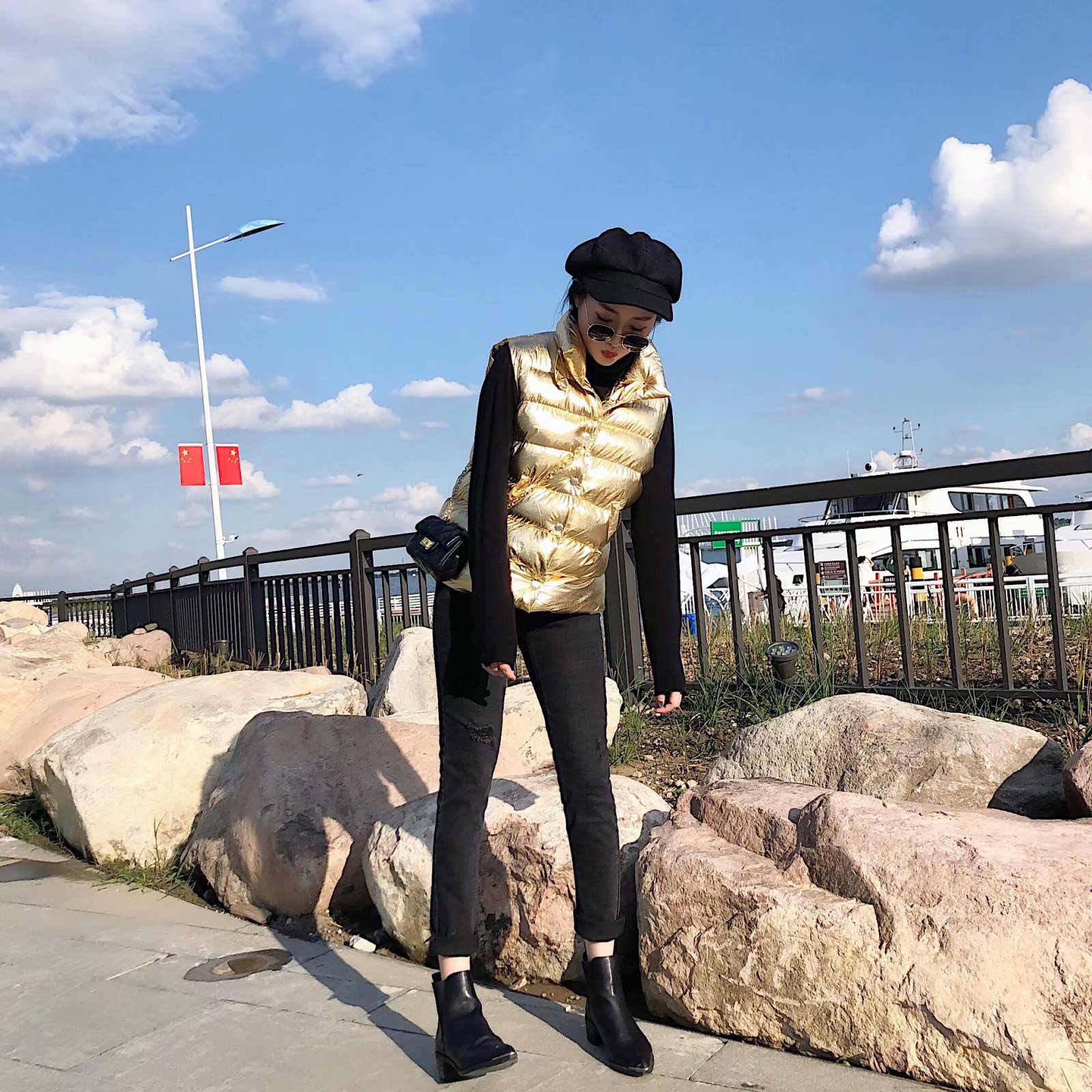 Gilet femme en Mélange de fibres chimiques - Ref 3317524 Image 11