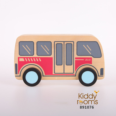 UDEAS新款儿童玩具创意交通存钱罐木质储蓄罐汽车模型一件代发|ru