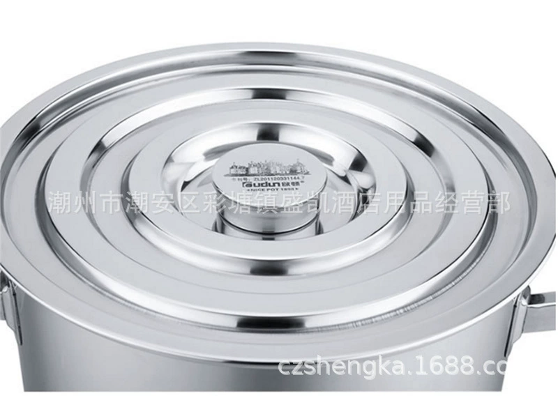 Ведро для супа Orton Platinum, 2 см, нержавеющая сталь, немагнитное, толстостенное ведро для риса/супа