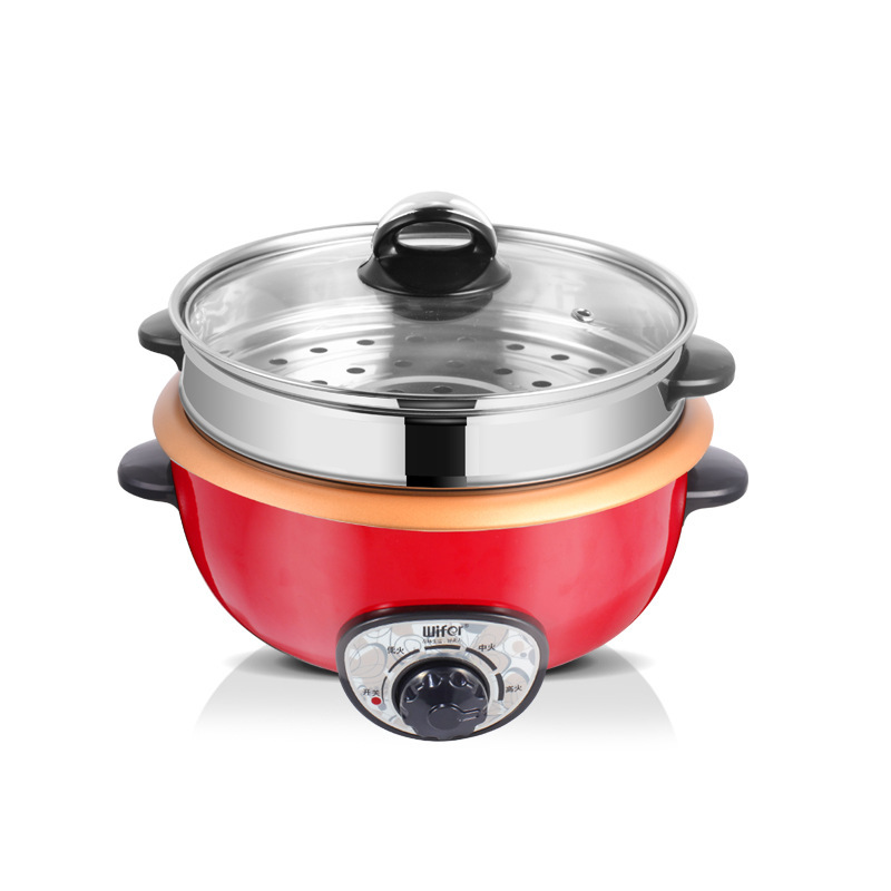 厂家直销 好夫人多功能自动电火锅 家用电热蒸煮锅 专业OEM批发
