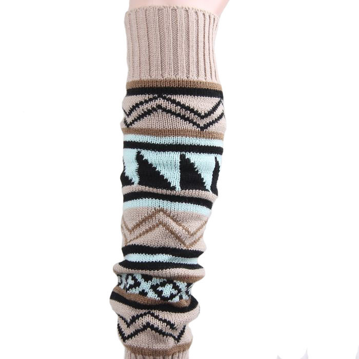 Women's Casual Vintage Style Geometric Polyacrylonitrile Fiber Over The Knee Socks A Pair display picture 7