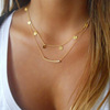 Accessory, fashionable classic nail sequins, necklace, European style