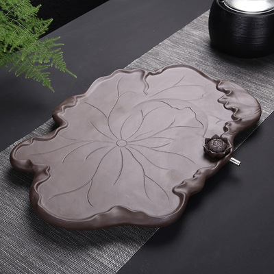 紫砂茶盤幹泡台儲水式迷妳家用大號簡約陶瓷小號壺承排水茶具配件