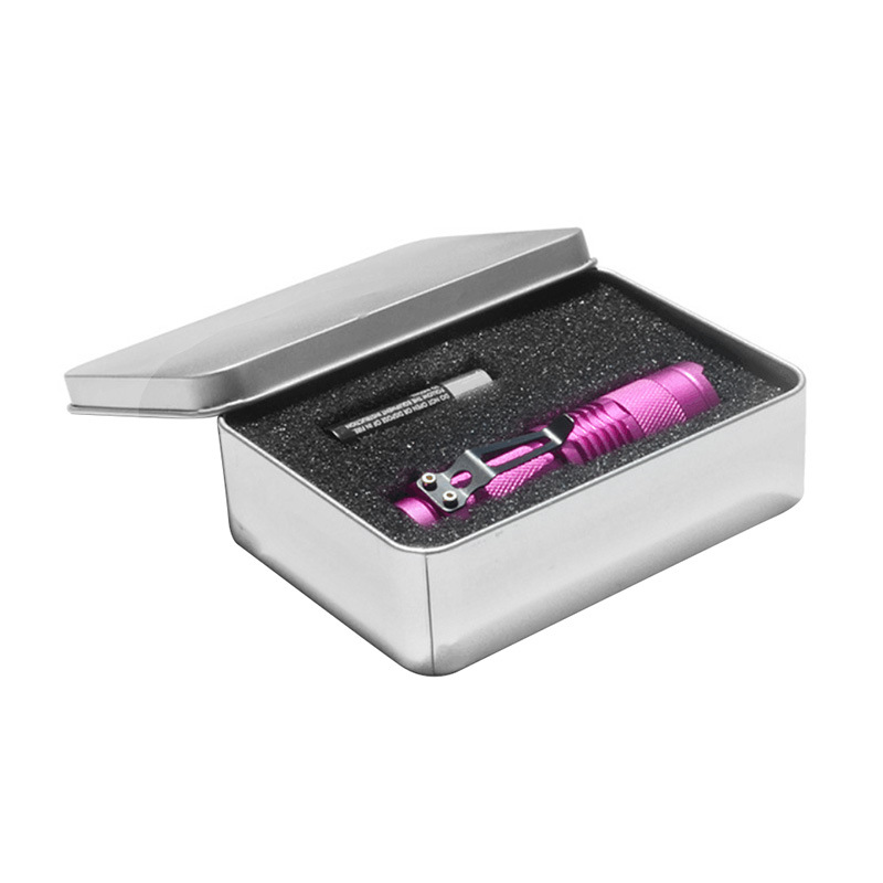 批发手电筒包装盒 125*90*35方形马口铁盒 充电宝金属包装盒定制