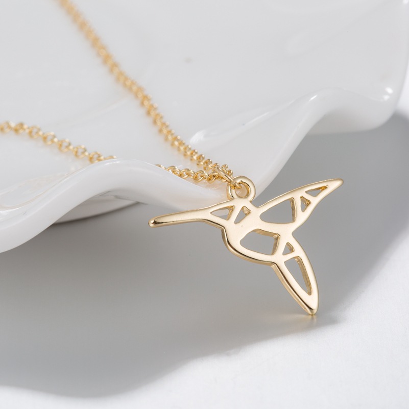 Cute Hollow Bird Necklace Eco-Plating Gold Silver Woodpecker Pendant Necklace
