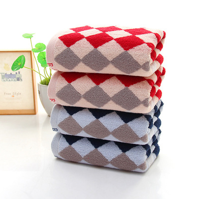 纯棉毛巾厂家直销批发超市同款面巾礼品加厚菱形毛巾纯棉|ms