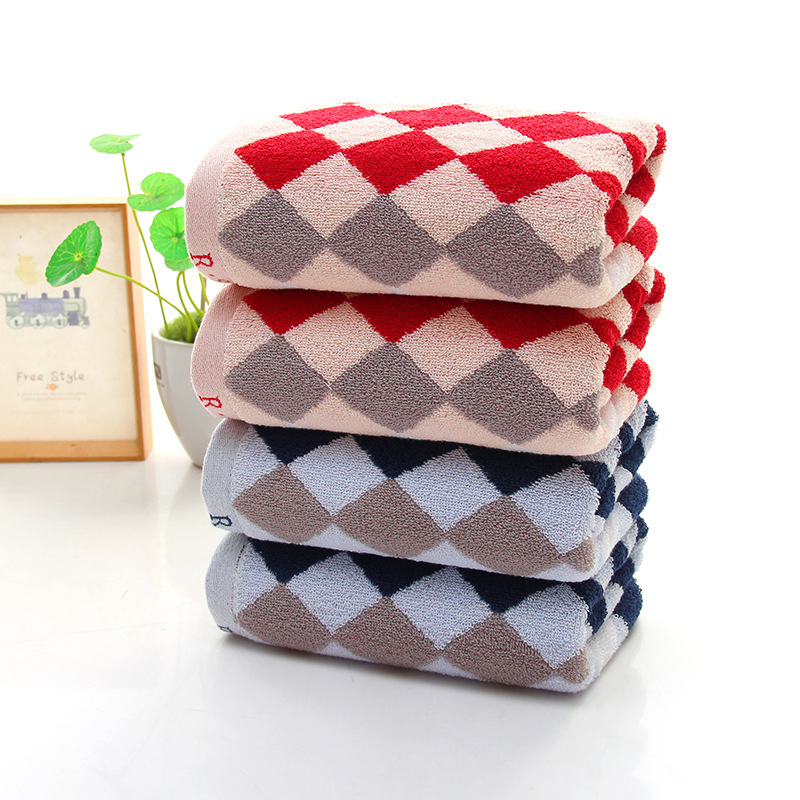 纯棉毛巾厂家直销批发超市同款面巾礼品加厚菱形毛巾纯棉|ms