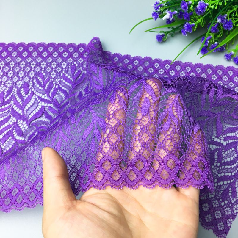 现货 17.5CM几何图形家甩服弹力蕾丝 圆圆直边内衣骨裤蕾丝花边