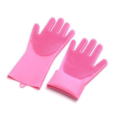 硅胶防滑 居家家务洗碗手套 隔热耐高温微波炉 烤箱防烫烘焙手套|ms