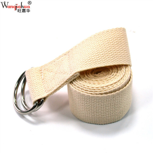 White Cotton Stretch Band Yoga Rope Stretch Band for Flexibility Training, Shoulder and Back Opening, Power Training Yoga Accessory
