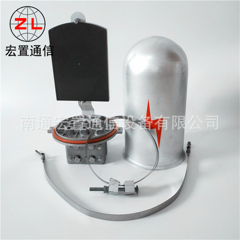 帽式接头盒 光缆接头盒厂家 24芯一进一出杆用接头盒