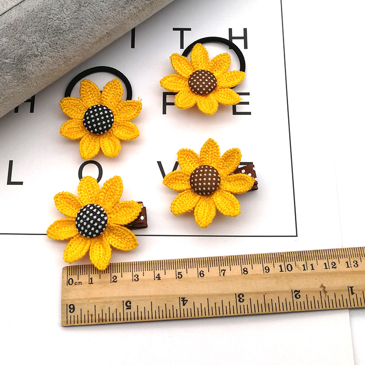 Enfants De Tournesol Barrettes Cheveux Anneau Petite Fille Cheveux Accessoires Coiffe Bébé Bande De Cheveux Ne Fait Pas Mal De Cheveux Fille Épingle À Cheveux display picture 7