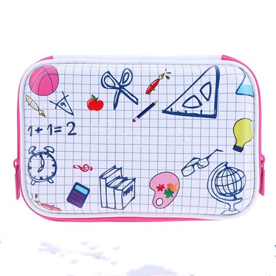 Men's Korean Edition Cartoon Pencil bag EVA lovely Boy kindergarten Stationery pupil science Pencil case