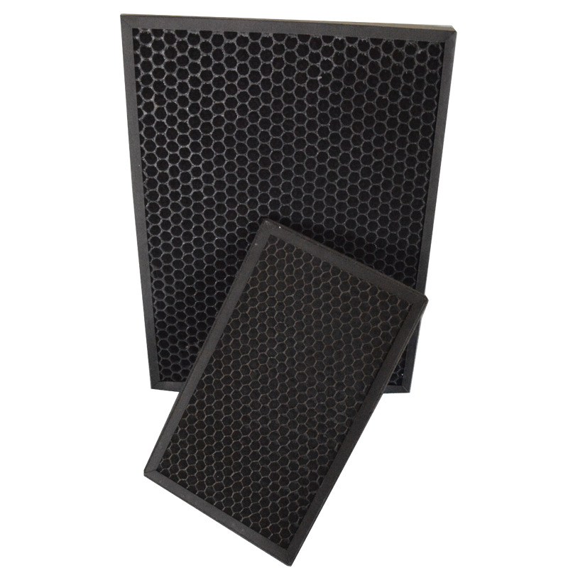 Industrial ventilation honeycomb activated carbon plate filter black paper outer frame sponge sealing strip medium effect filter