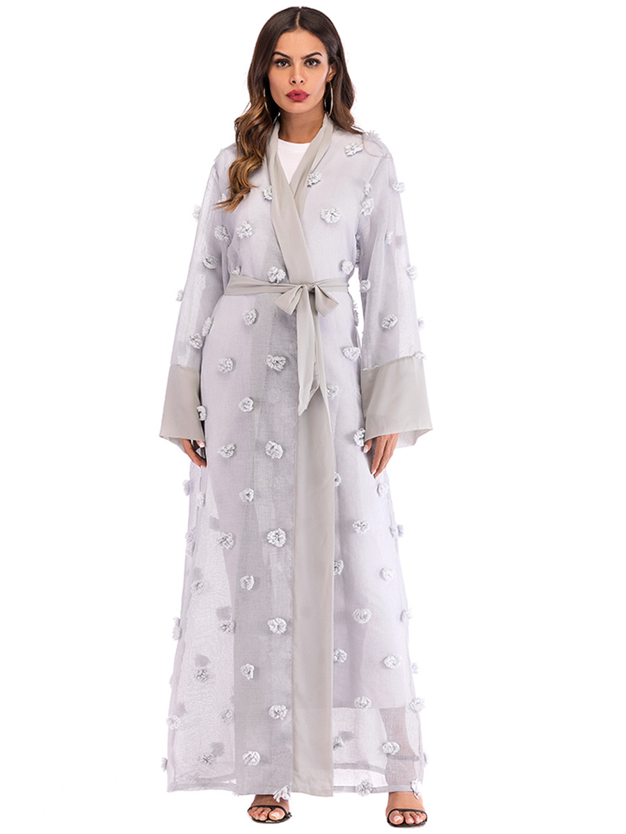 Title 28, Kadınlar için 3D Çiçek Örgü Gevşek Dantel Uzun ...