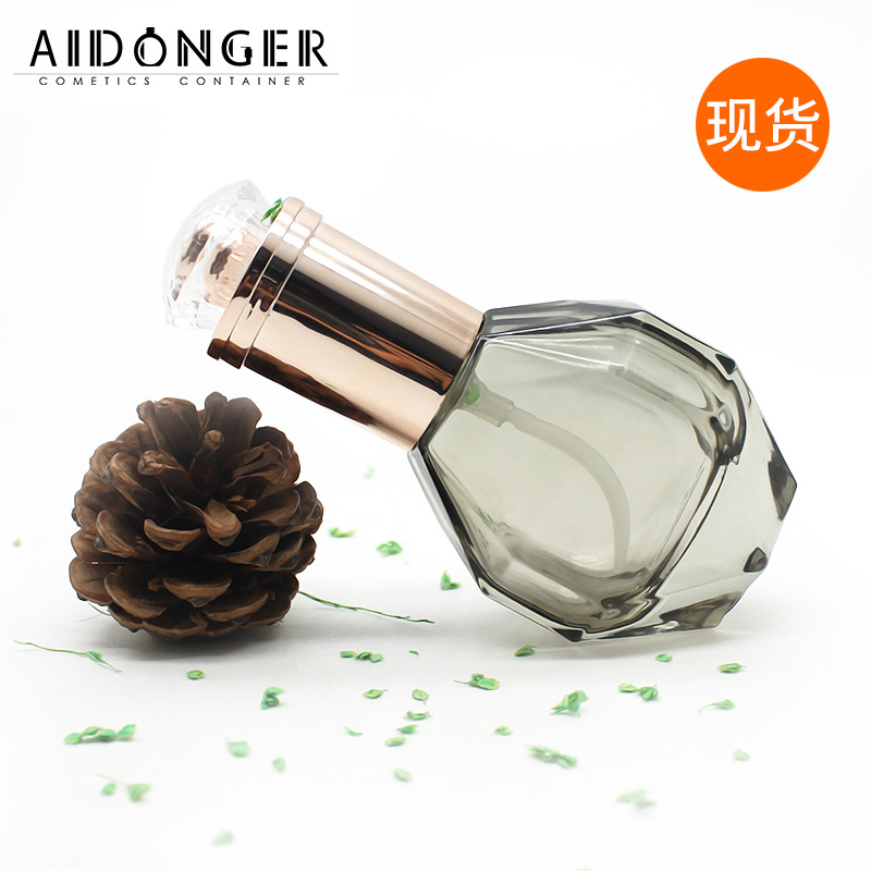 透明瓶45ml高档精油瓶精华素玻璃瓶便携时尚分装瓶乳液瓶现货定制