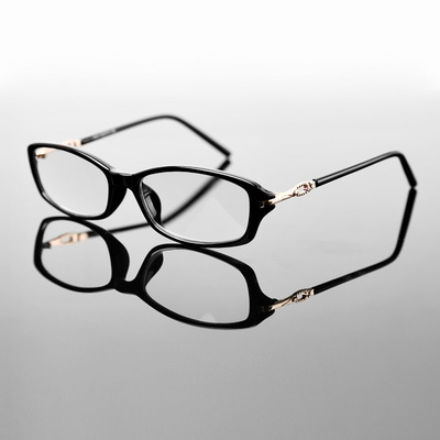 黑色椭圆形全框女款老花镜TR90优雅时尚大气防过敏老光眼镜|ru
