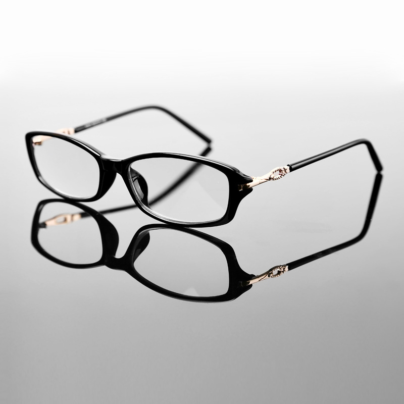 黑色椭圆形全框女款老花镜TR90优雅时尚大气防过敏老光眼镜|ru