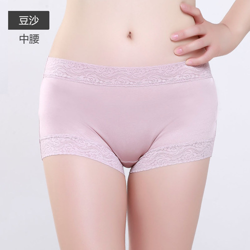 Manufacturer Promotion Lace Mid-waist Silk Flat Women's Briefs 100 Mulberry Silk Multi-Color