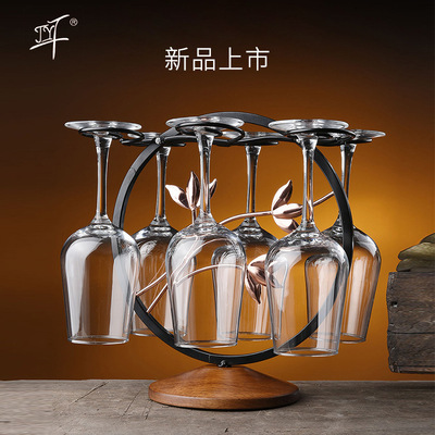 factory wholesale red wine Cup holder originality Wine rack European style household Goblet Wine Cup holder Iron art Wine rack