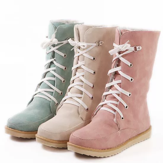 2017 сладкие плоские каблуки короткие сапоги большие размеры женские сапоги