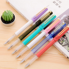 Factory direct supply Yiren new polygonal plastic pen small fresh pen student office stationery supplies