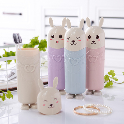 Cartoon children Toothbrush box baby fashion Bunny Teeth with box Toothbrush travel case toothbrush storage box Manufactor