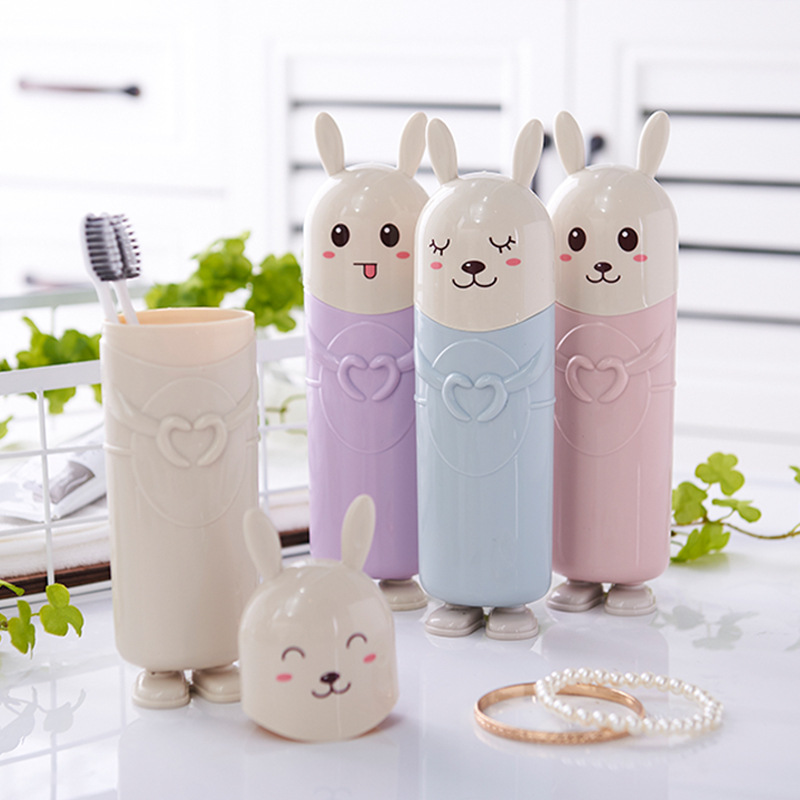 Cartoon children Toothbrush box baby fashion Bunny Teeth with box Toothbrush travel case toothbrush storage box Manufactor