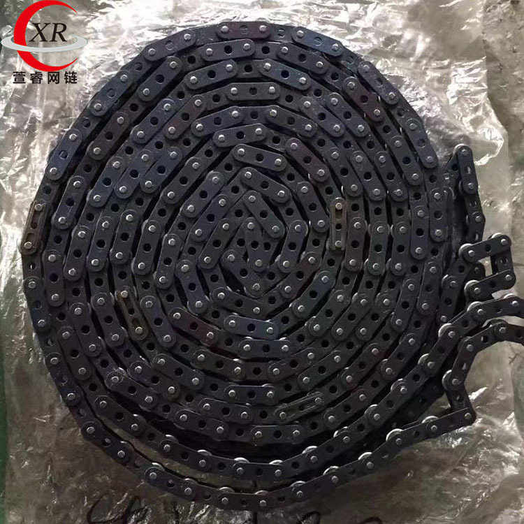 工业碳钢传动链条 定制空心销轴链条 耐磨304不锈钢弯板输送链条|ms