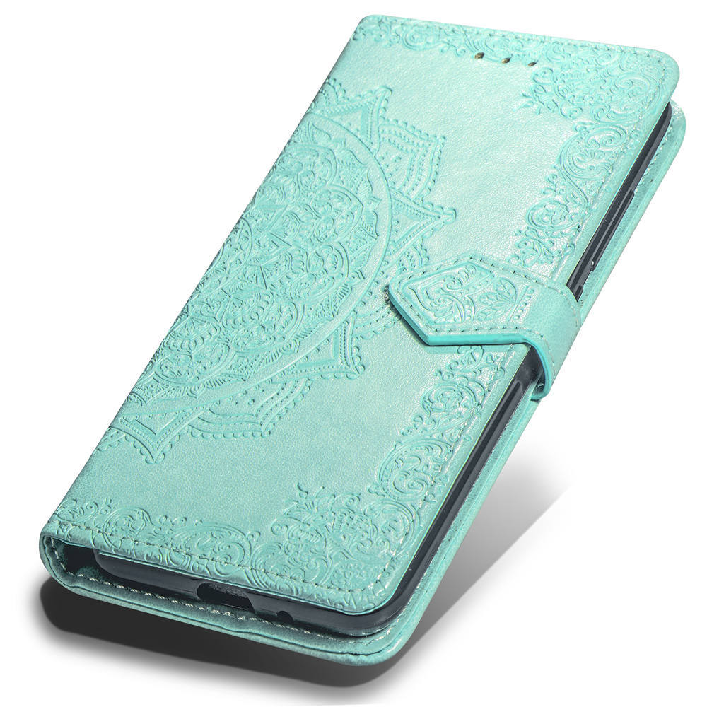 Mandala Embossed Leather Wallet Phone Case For Iphone 16_voghion.com