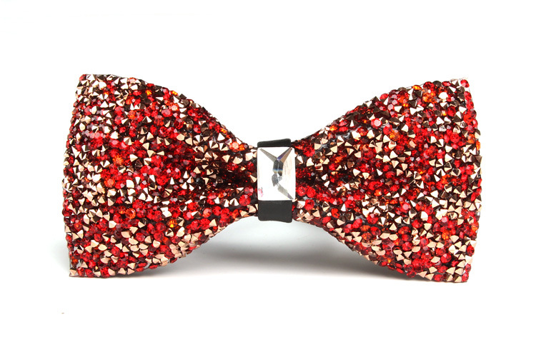 Wedding Formal Geometric Solid Color Rhinestone Unisex Bowtie display picture 1